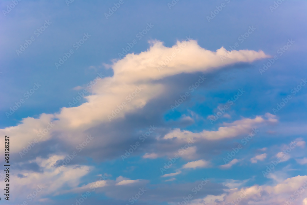 Beautiful clouds on the blue sky background Beautiful clouds on the blue sky background