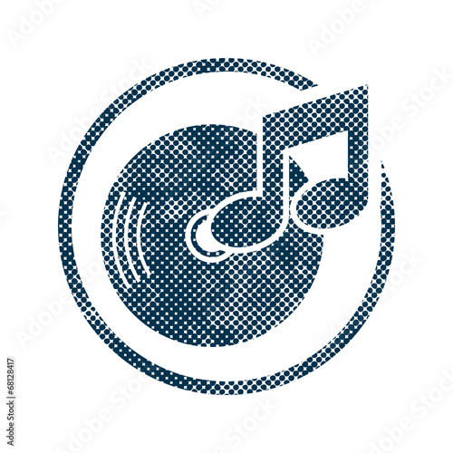 Vinyl icon with halftone do...
