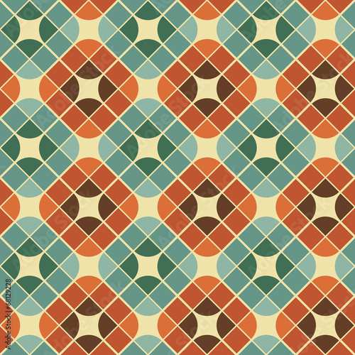 Abstract colorful tiles seamless pattern.