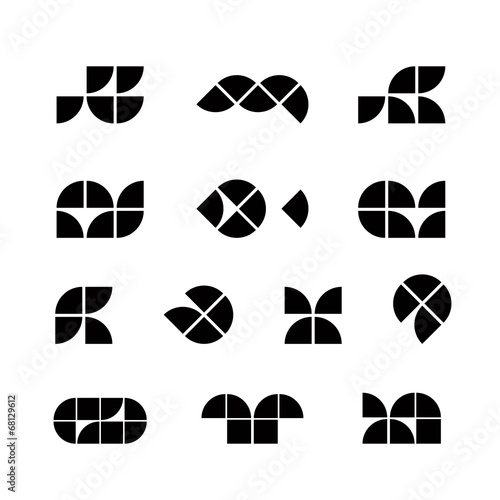 Geometric simplistic icons ...