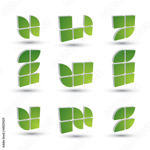 Geometric 3d simple symbols...