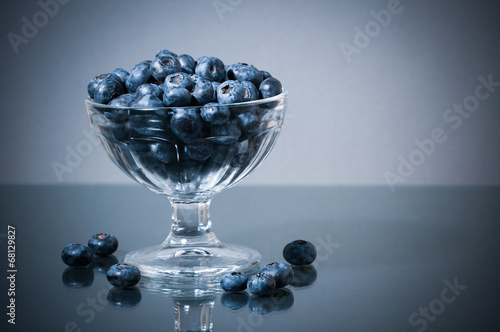 Blueberries. Studio shot. Horisontal.