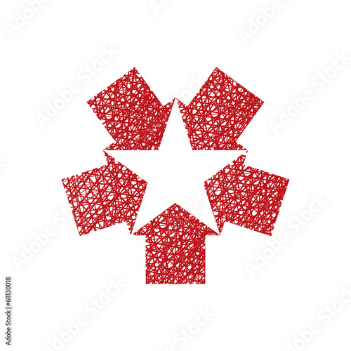 Star icon created with five...