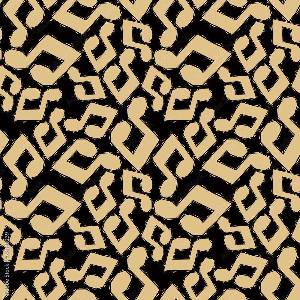 Yellow musical notes seamless pattern, geometric Yellow musical notes seamless pattern, geometric