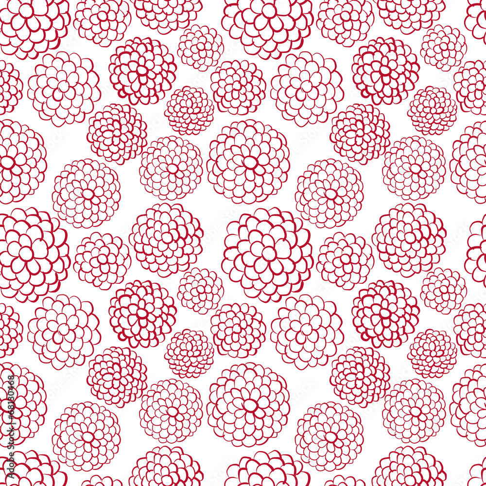 Flowers seamless background, seamless floral pattern, hand drawn Flowers seamless background, seamless floral pattern, hand drawn