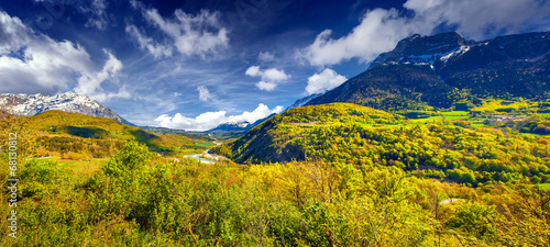 Panorama of the alpine meadows. © Andrew Mayovskyy