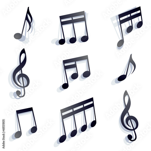 Musical notes set.