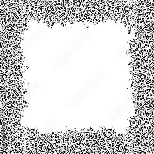 Music frame with notes.