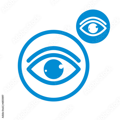 Eye vector simple single co...
