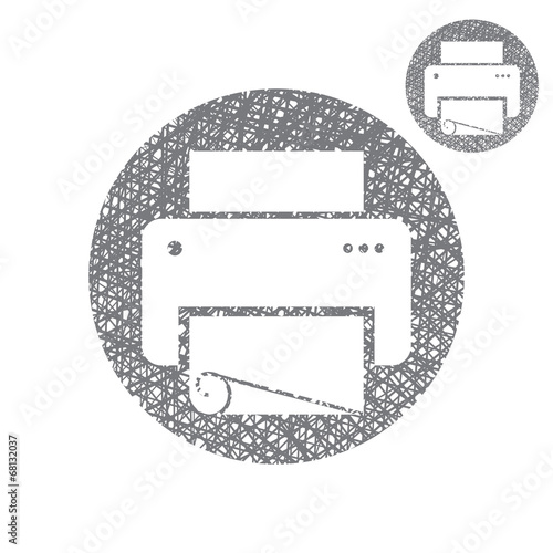 Printer vector icon isolated on white background