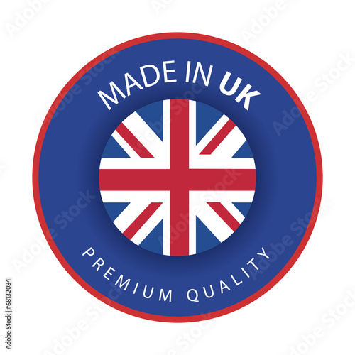 Made in UK Seal, United Kingdom Flag (vector Art)