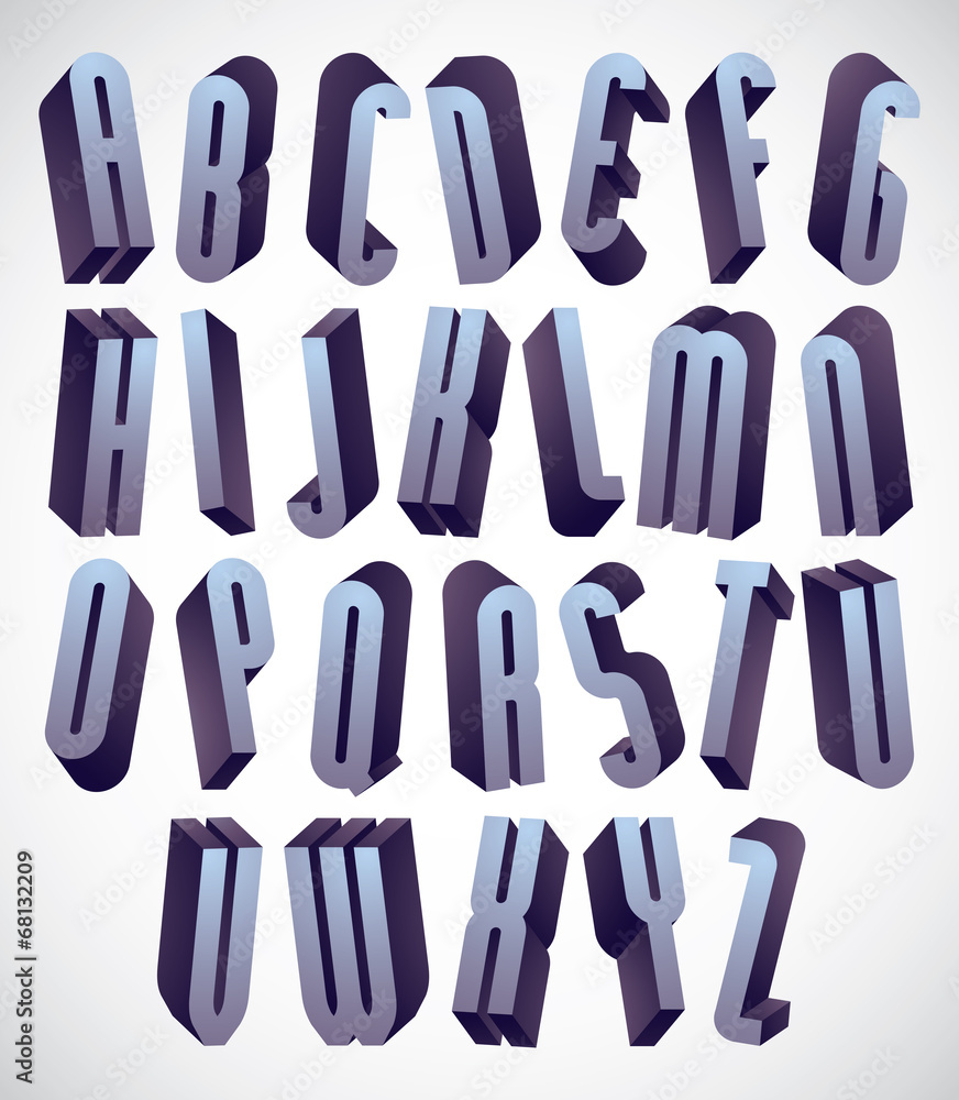 3d tall and thin font, dimensional alphabet. 3d tall and thin font, dimensional alphabet.