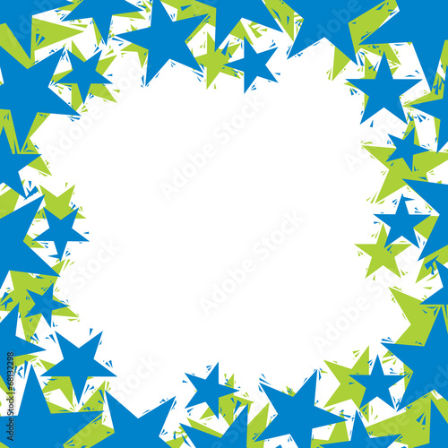 Stars border made in contemporary geometric style, vector