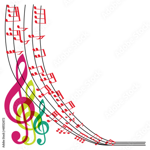 Music notes composition, mu...