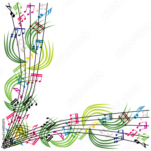 Music notes composition, st...