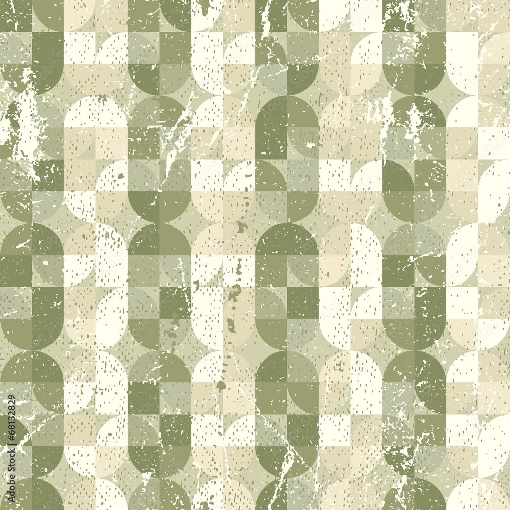 Fototapeta premium Geometric seamless tiles in retro style, vector