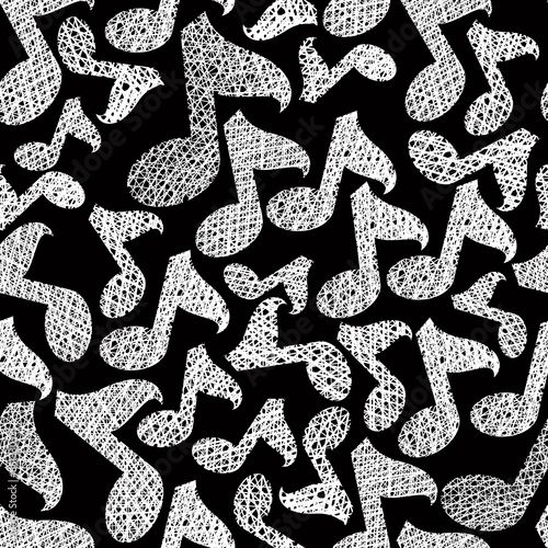 Music notes seamless patter...