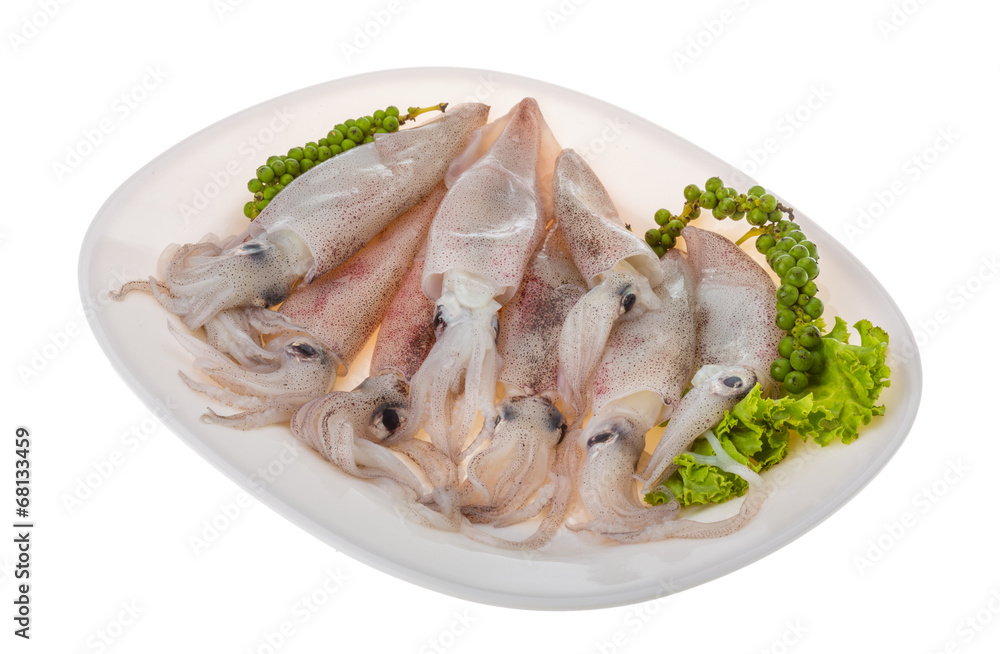 Raw calamari