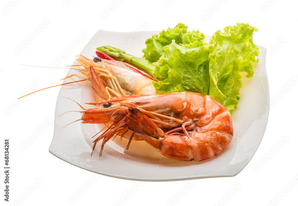 Boiled king prawns Boiled king prawns