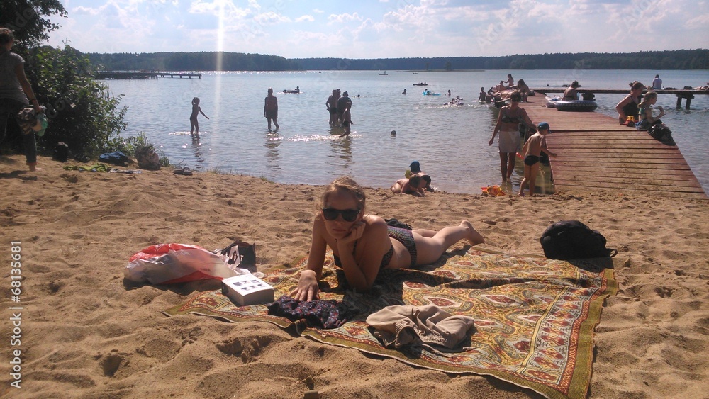 Fototapeta premium Relaks nad jeziorem