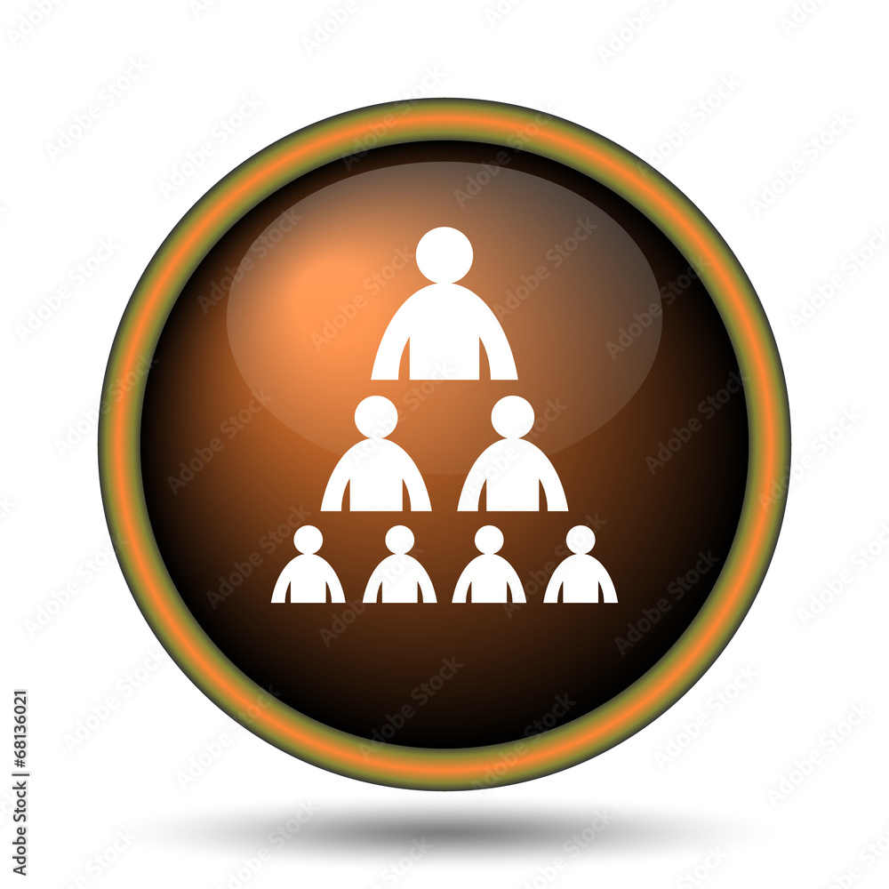 Fototapeta premium Organizational chart with people icon