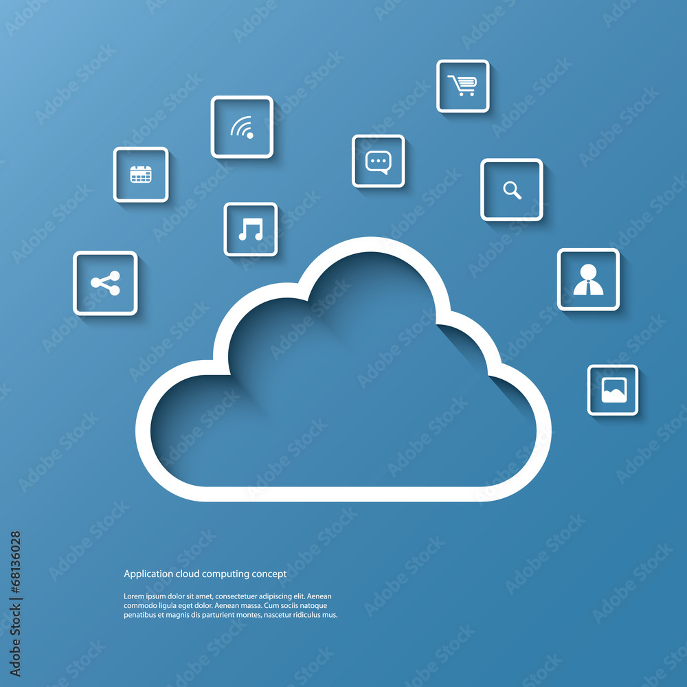 Cloud computing concept vector infographics Cloud computing concept vector infographics