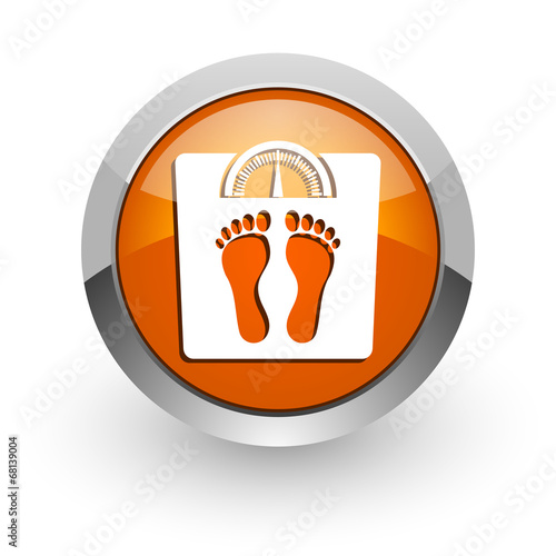 weight orange glossy web icon photo