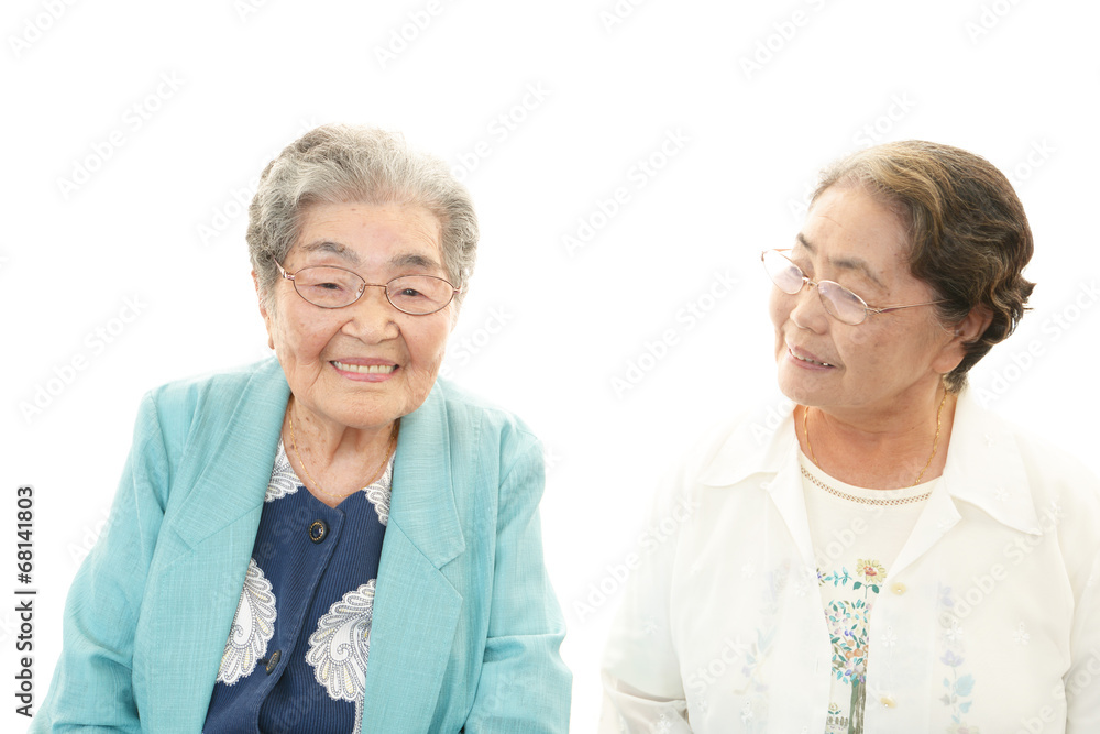 笑顔の二人の女性 笑顔の二人の女性