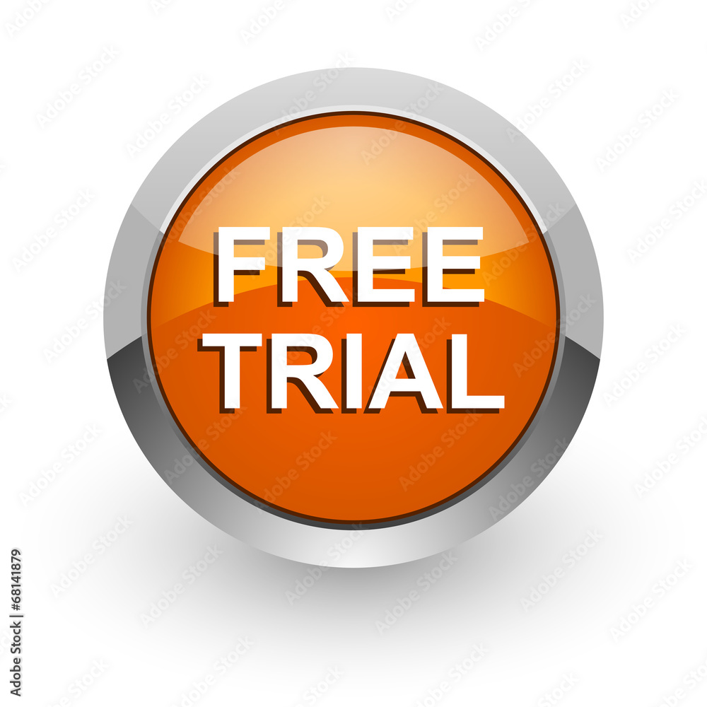 free trial orange glossy web icon free trial orange glossy web icon