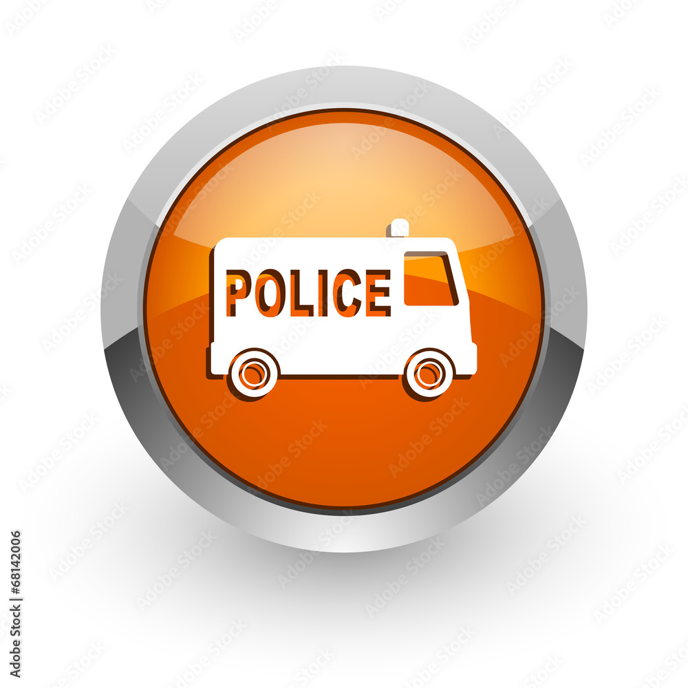 police orange glossy web icon police orange glossy web icon