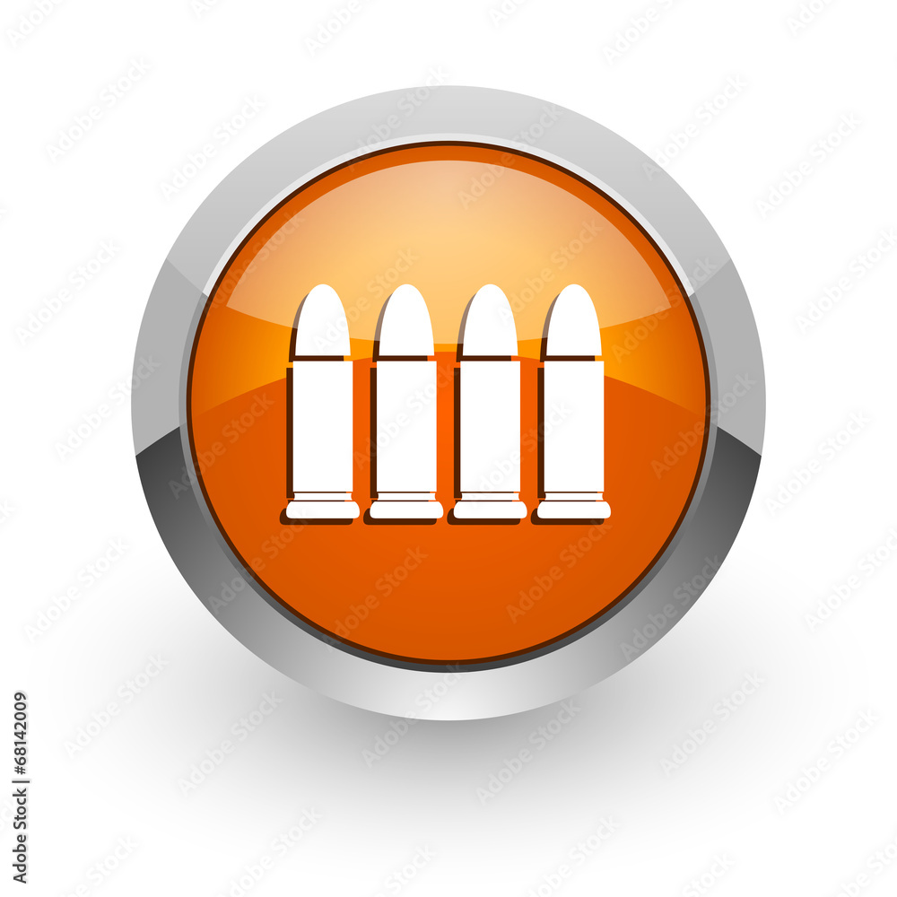 ammunition orange glossy web icon ammunition orange glossy web icon