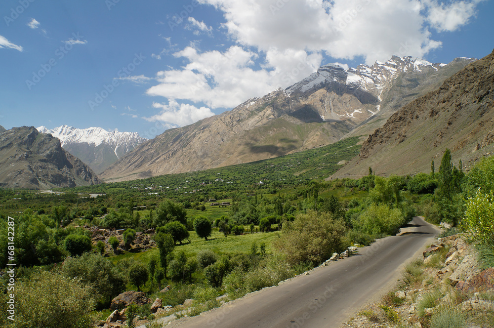 Beautiful way from Kargil to Suru Valley in Ladakh, India