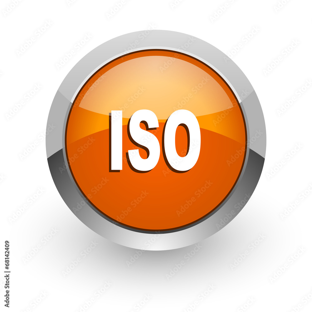iso orange glossy web icon