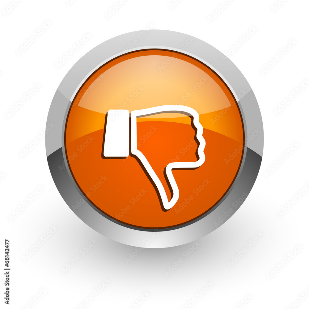 dislike orange glossy web icon dislike orange glossy web icon