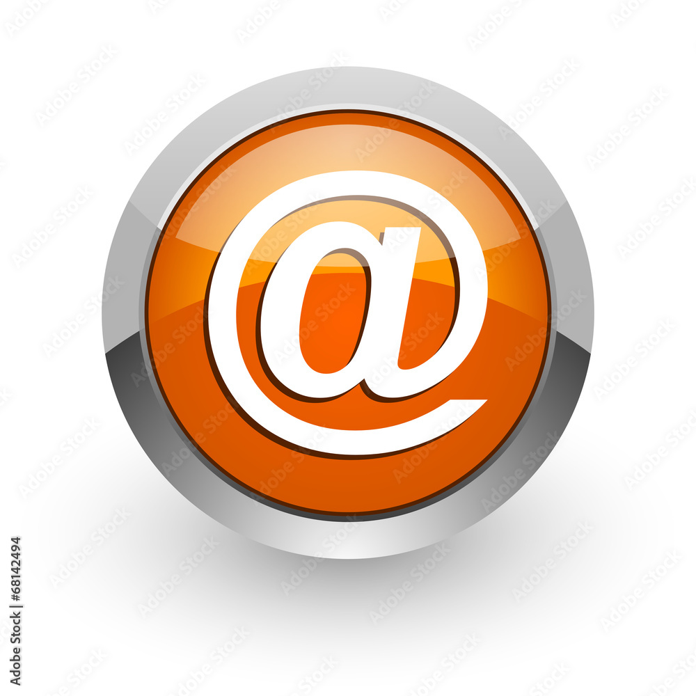 email orange glossy web icon email orange glossy web icon