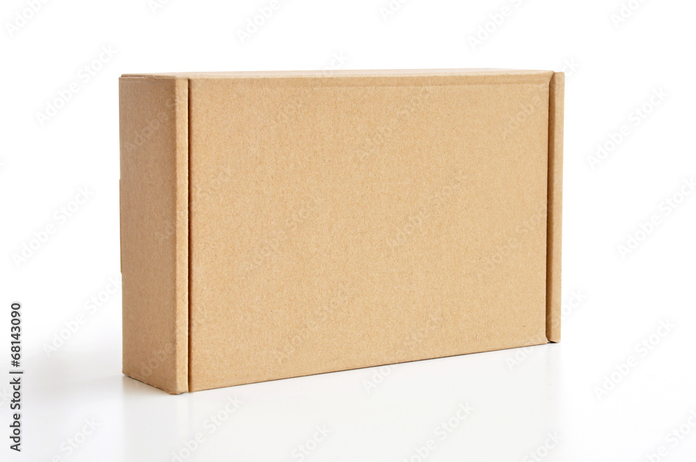 Brown cardboard box as a parcel - isolated Brown cardboard box as a parcel - isolated