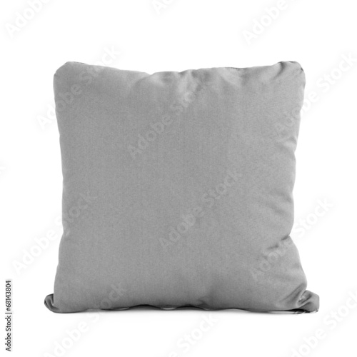 Square cushion or pillow isolated on white background