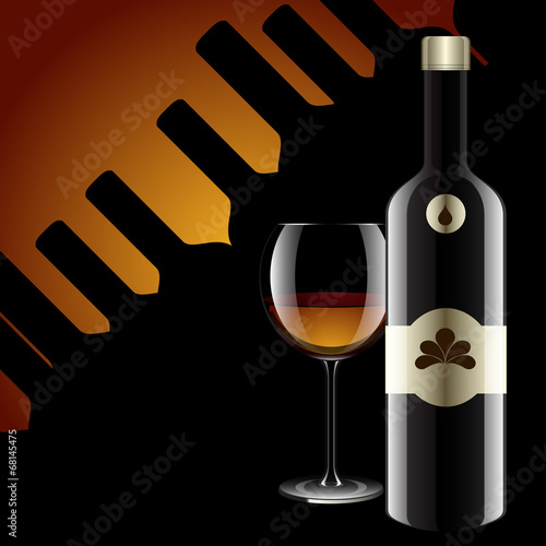 Realistic vector bottles. glass and reflection luxury style with