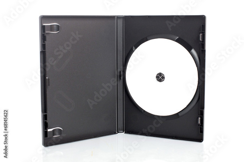 dvd disc with black case