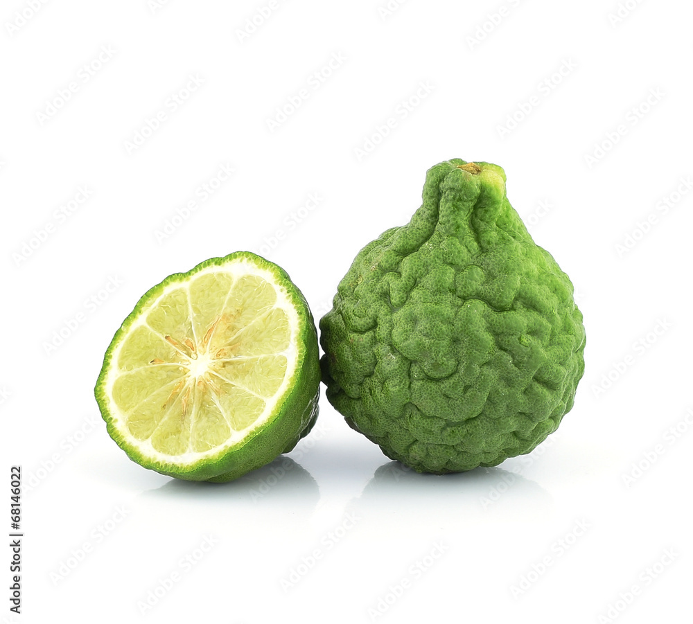 leech lime fruits isolated on white leech lime fruits isolated on white