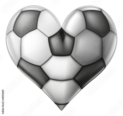 Love soccer heart