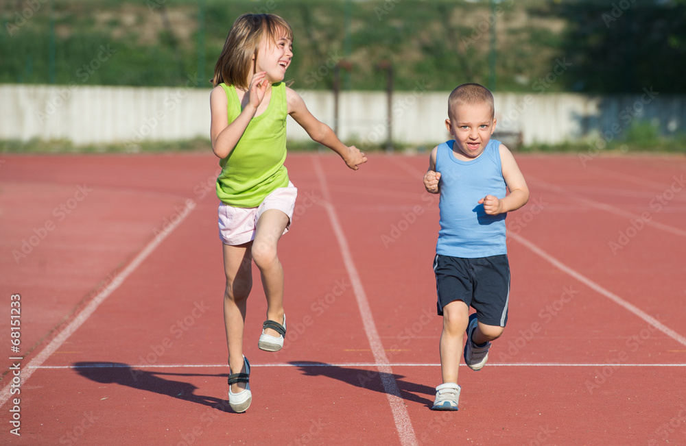 Obraz premium children running