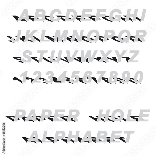cutted paper alphabet letters