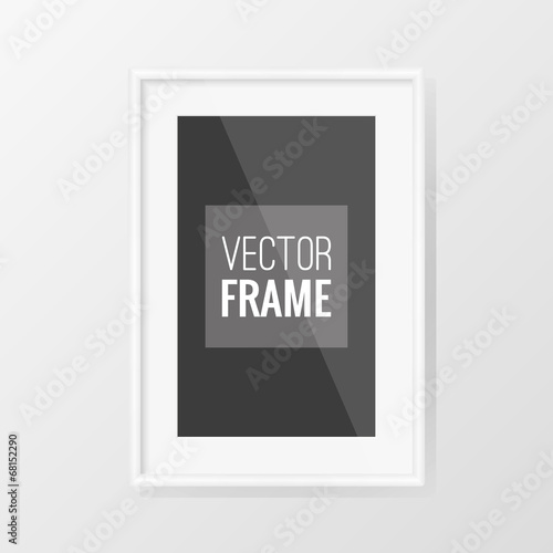 White frame vector design