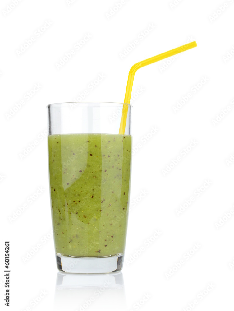 Juice studio shot white background with straw Juice studio shot white background with straw
