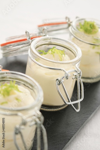 yogurt in glass jars