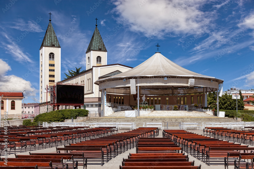 Fototapeta premium Saint James church of Medjugorje in Bosnia and Herzegovina.