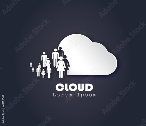 Social Network vector logo design template