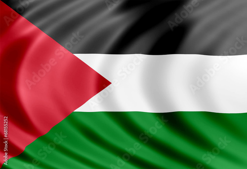 Palestinian flag of silk
