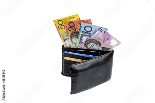 Australischer Dollar mit Geldbörse